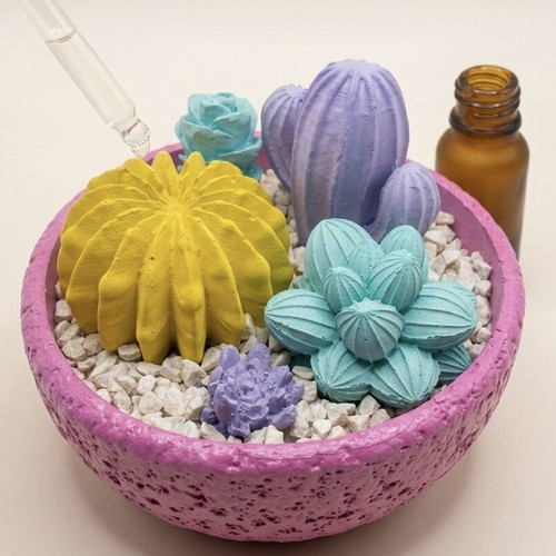 Aroma Stone Diffuser Cactus with 10ml fragrance, new