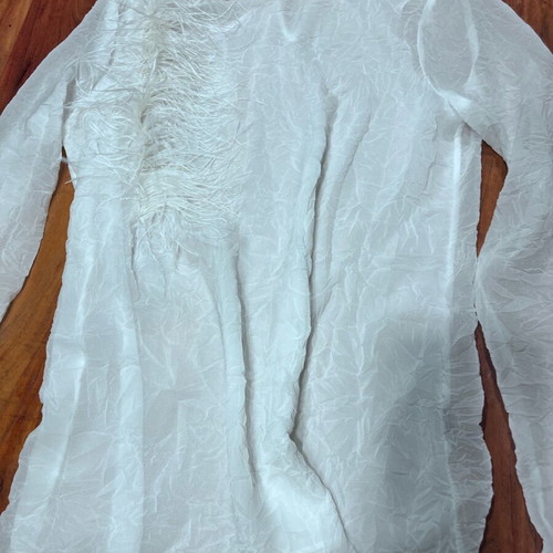 Zara shirt blouse with feather like new, white size M