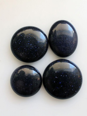 Cabochon Blue Golstone set for jewelry making, new