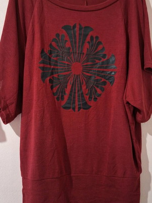 Blouse red new, size L / 40 / 12, circumference 100 cm