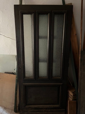 Traditional wooden doors and windows set, double glazed
