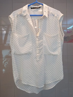 Μπλούζα Zara μεταχειρισμένη, μέγεθος XS, άσπρη