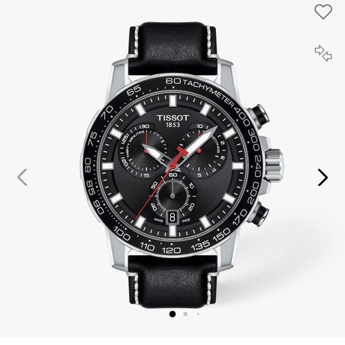 Tissot Supersport Chrono Quartz watch like new, black, men's