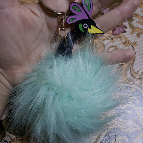 Keychain Peacock like new, turquoise