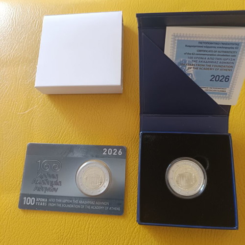 100 Years From The Foundation Of The Academy Of Athens Coin Set New