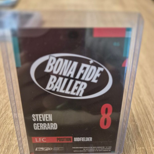 Steven Gerrard Topps Liverpool Team Set 2024-25 Bona Fide Baller Astro new
