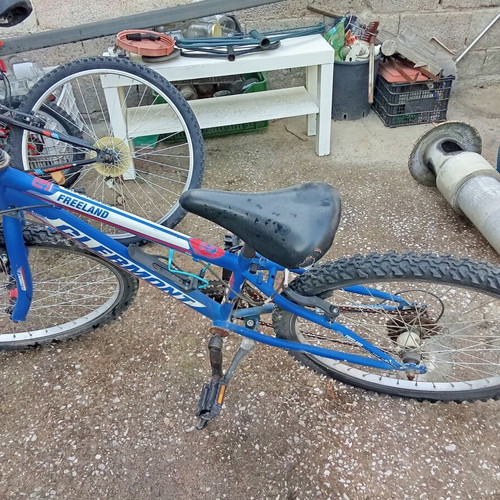 BMX bicycle used, blue, men's, with gears, drum brakes