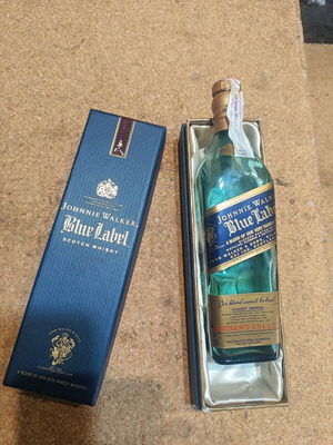 Johnnie Walker Blue Label collectible bottle used, 200ml