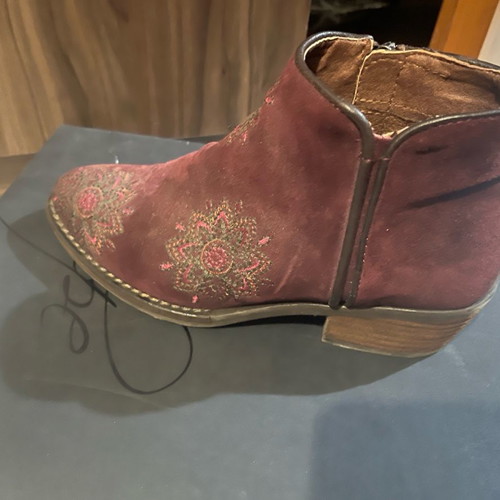 Alpe ankle boots used, genuine leather, bordeaux
