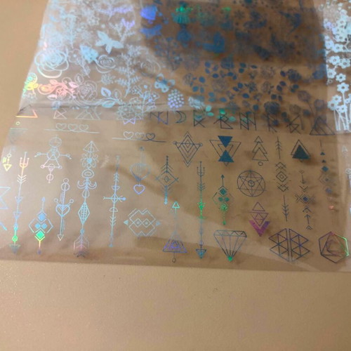 Aurora Glass holographic nail stickers pack of 5 new