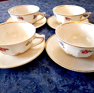 Σετ φλυτζανια τσαγιου. Veritable Porcelaine France. Vintage -1950