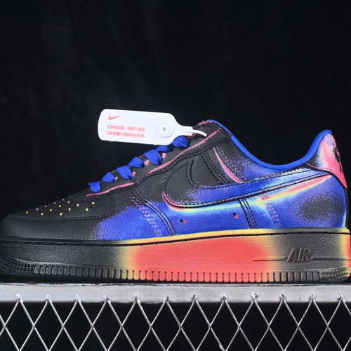 Nike Air Force 1 Black Racer sneakers new, handmade custom design