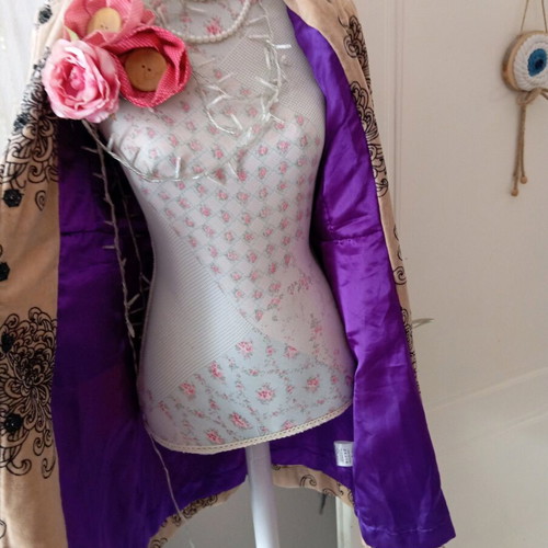Angel D coat new, brown and purple, size XS/S