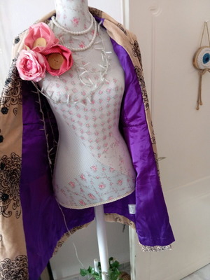 Angel D coat new, brown and purple, size XS/S