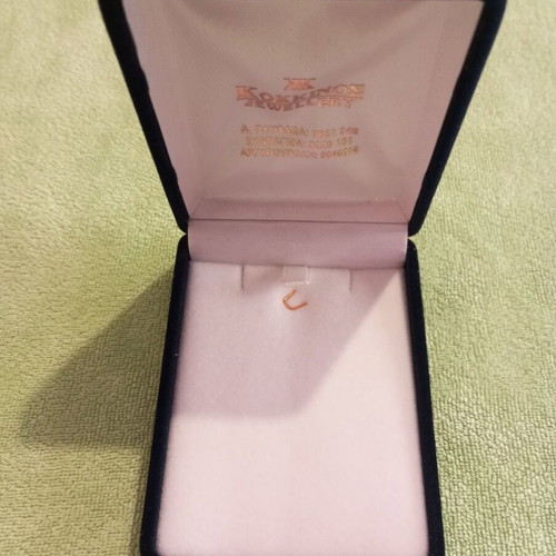 Velvet box for baptism cross and jewelry, like new