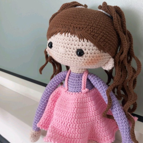 Handmade doll new, knitted 40 cm