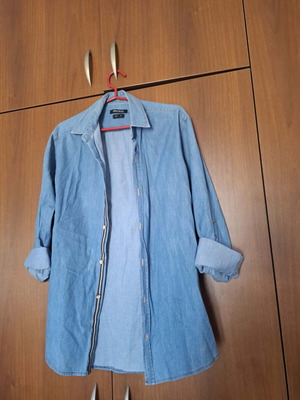 Blue denim shirt dash&dot S slim fit like new