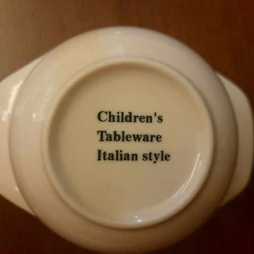 Children's dinnerware set of 3 pieces like new, Italian origin