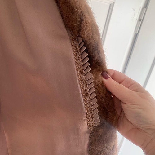 Mink fur coat like new, whole pelts, brown