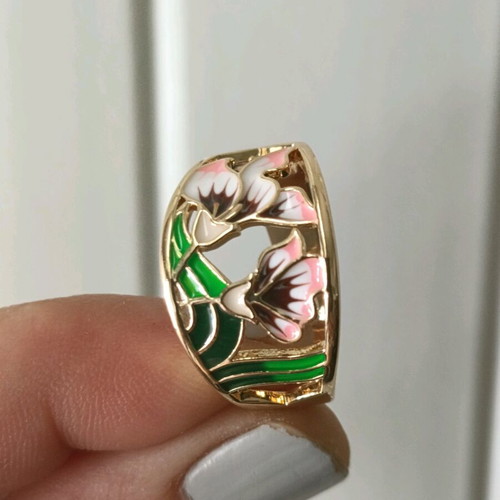 Vintage women's stainless steel ring size 19.8 new