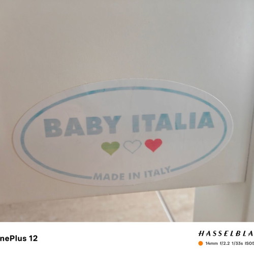 Baby cot, Italian solid wood, like new