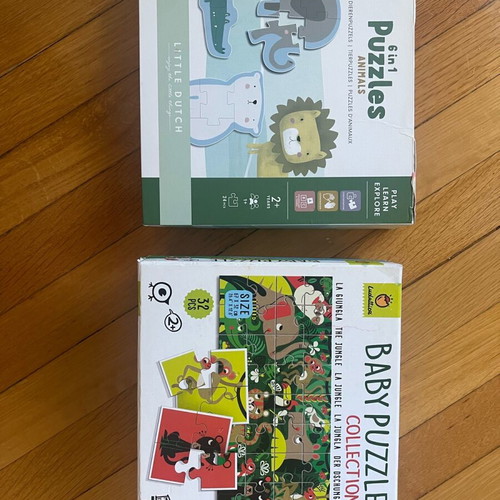 Puzzles used for children 2+, set of 2 pieces