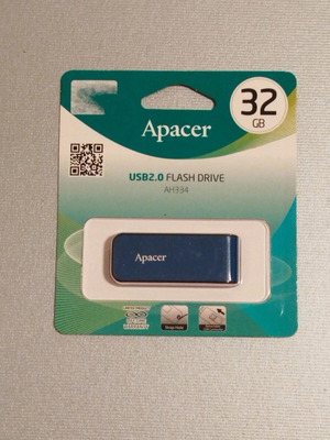Apacer AH334 USB 2.0 Flash Drive 32GB new, Starry Blue color