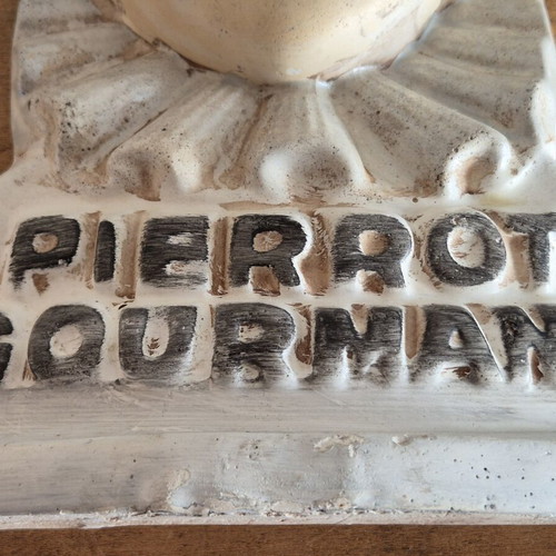 Pierrot Gourmand antique confectionery counter display bust