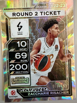 Κάρτα Zaccharie Risacher καινούργια, No 076/149, Panini Euroleague 2025-2026