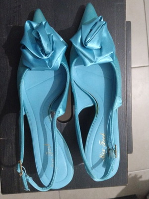 No Name turquoise slingback pumps size 41