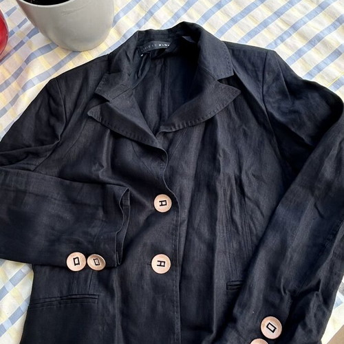 Fidele women's linen jacket medium black like new