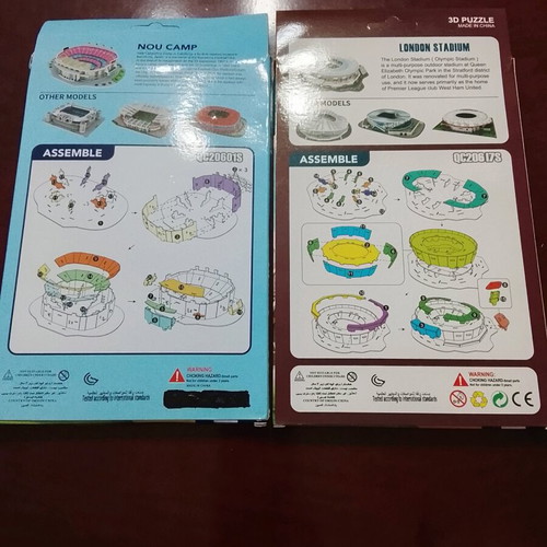3D Puzzle Stadiums Barcelona and West Ham United new