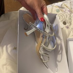 Migato bridal collection silver platform sandals size 37 like new