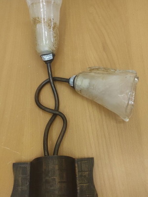 Απλίκα διφωτη με γυαλί αντικε, καινούργια