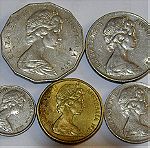  Λοτ με 5 νομίσματα απο την Αυστραλία