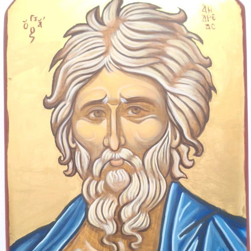 Saint Andreas icon new, egg tempera, hand painted