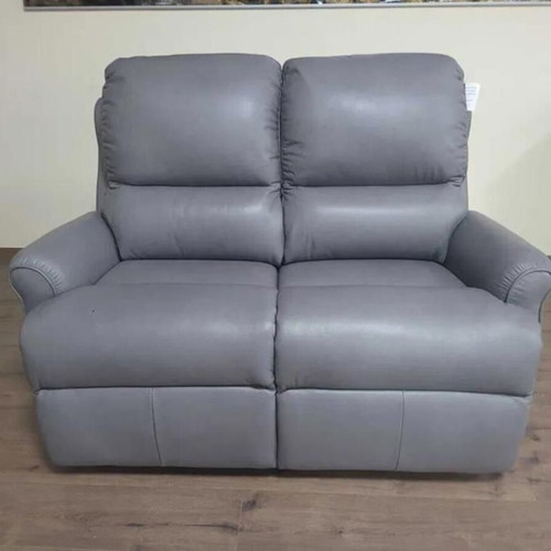 Gray leather sofa set two-seater and armchair G Plan new with relax mechanism