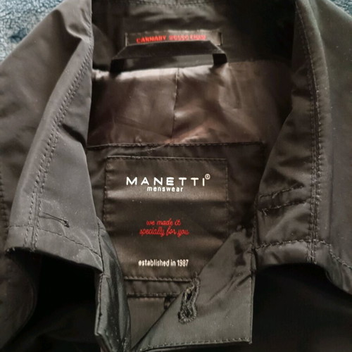 Manetti men's trench coat like new, size XL, black
