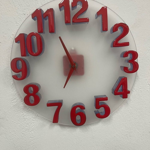 Handmade wall clocks from liquid glass, new, analog