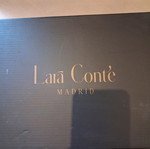 Lara Conte Madrid leather sandals new, black, heel height 8 cm, size 37