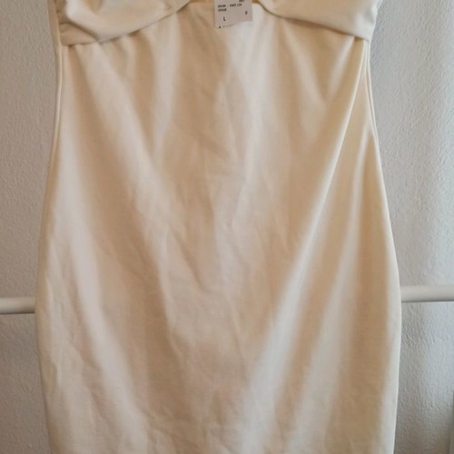 Forever 21 strapless dress new, size Large, ecru
