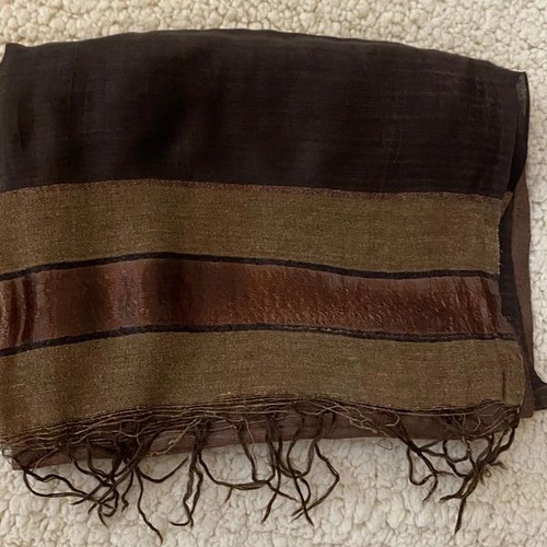 Scarf in brown shades like new, ideal for spring and autumn