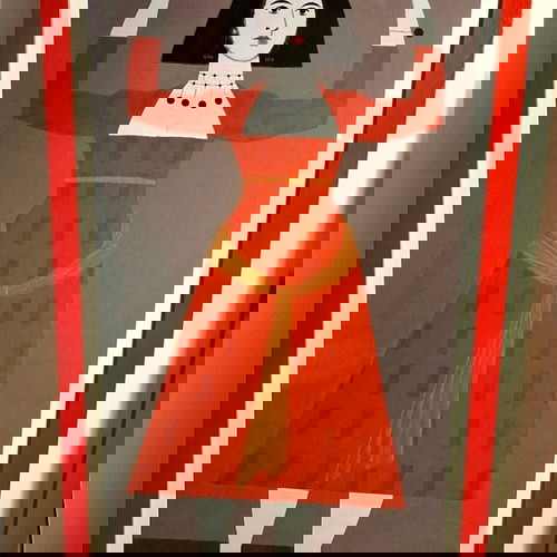 Συλλεκτική μεταξοτυπία Ι.Μόραλη Αρχόντισσα σαν καινούργιο