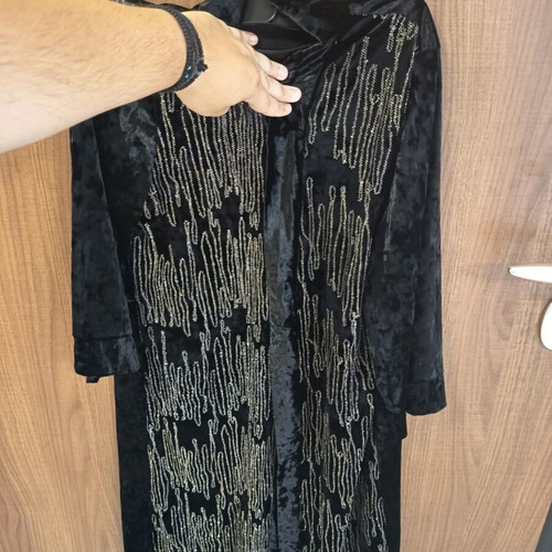 Women's dress with velvet texture like new, black, size M