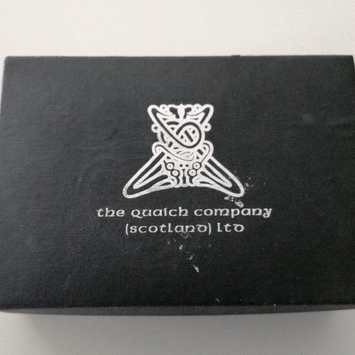 Vintage Scotland Quaich metal bowl used with Celtic engravings