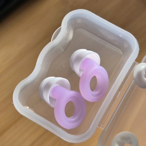 Silicon earplugs lilac new, reusable