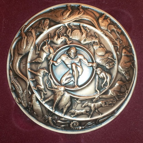 Rare artwork, medal by Marcel Jovaine