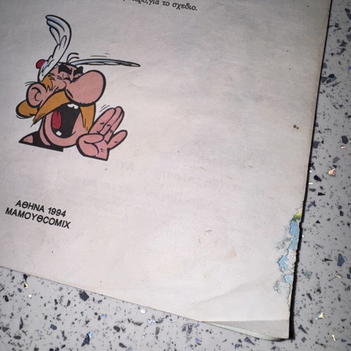 Asterix Stous Belgous comic book used, Greek language