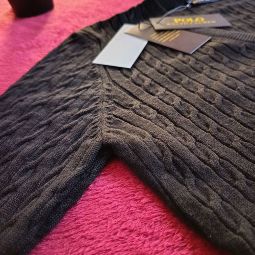 Ralph Lauren Knit Polo L new with tags, black