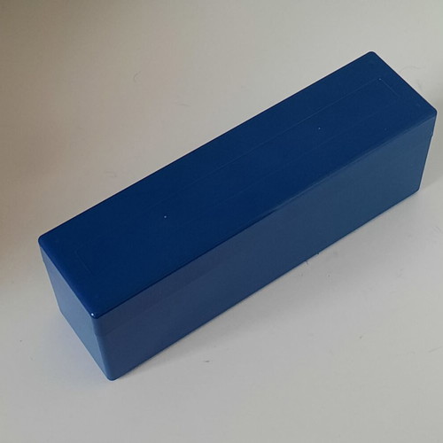 Plastic case for 20 certified coins used, blue